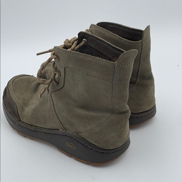 Chaco Men's Olive High-Top Boots suede leather chukka boots - Picture 5 of 12